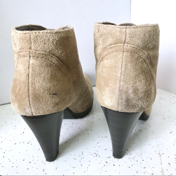 Suede Ankle Boots Tan Size 6 - Picture 3 of 9